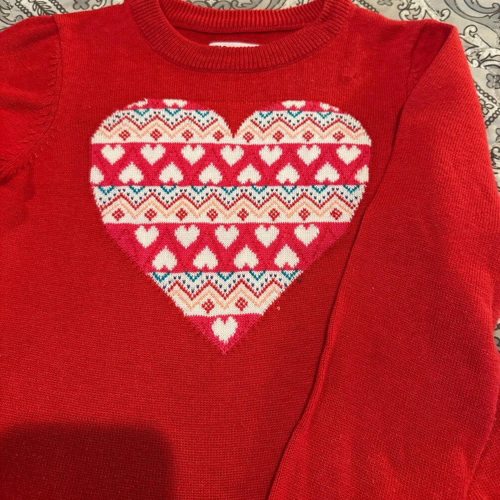 Epic Threads Red Heart Sweater - Picture 2 of 3